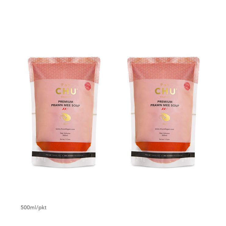 CHU Prawn Mee Soup Packaging 1-Litre (2x500ml)