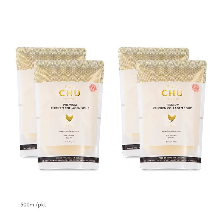 CHU Chicken Collagen Soup Packaging 2-Litre Bundle (4x500ml)