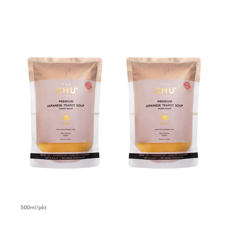 CHU Japanese Teapot Soup Packaging 1-Litre (2x500ml)