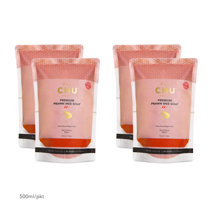 CHU Prawn Mee Soup Packaging 2-Litre Bundle (4x500ml)